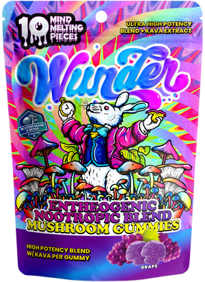 Wunder Ultra High Potency Blend Entheogenic Nootropic Blend Mushroom Gummies 12000mg Kava