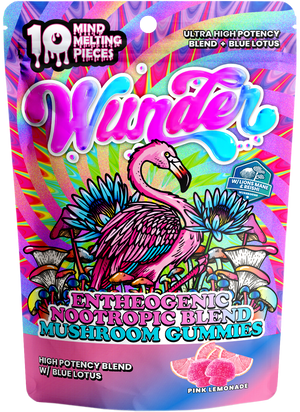 Wunder Ultra High Potency Blend Entheogenic Nootropic Blend Mushroom Gummies 12,000mg Blue Lotus