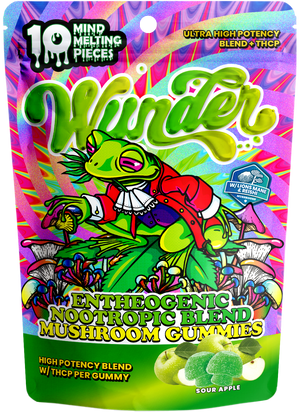 Wunder Ultra High Potency Blend Entheogenic Nootropic Blend Mushroom Gummies 10 pack plus THC-P THCP