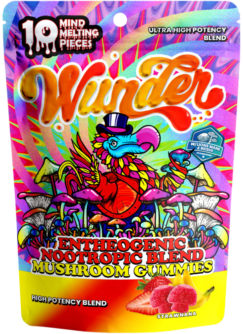 Wunder Ultra High Potency Blend Entheogenic Nootropic Blend Mushroom Gummies