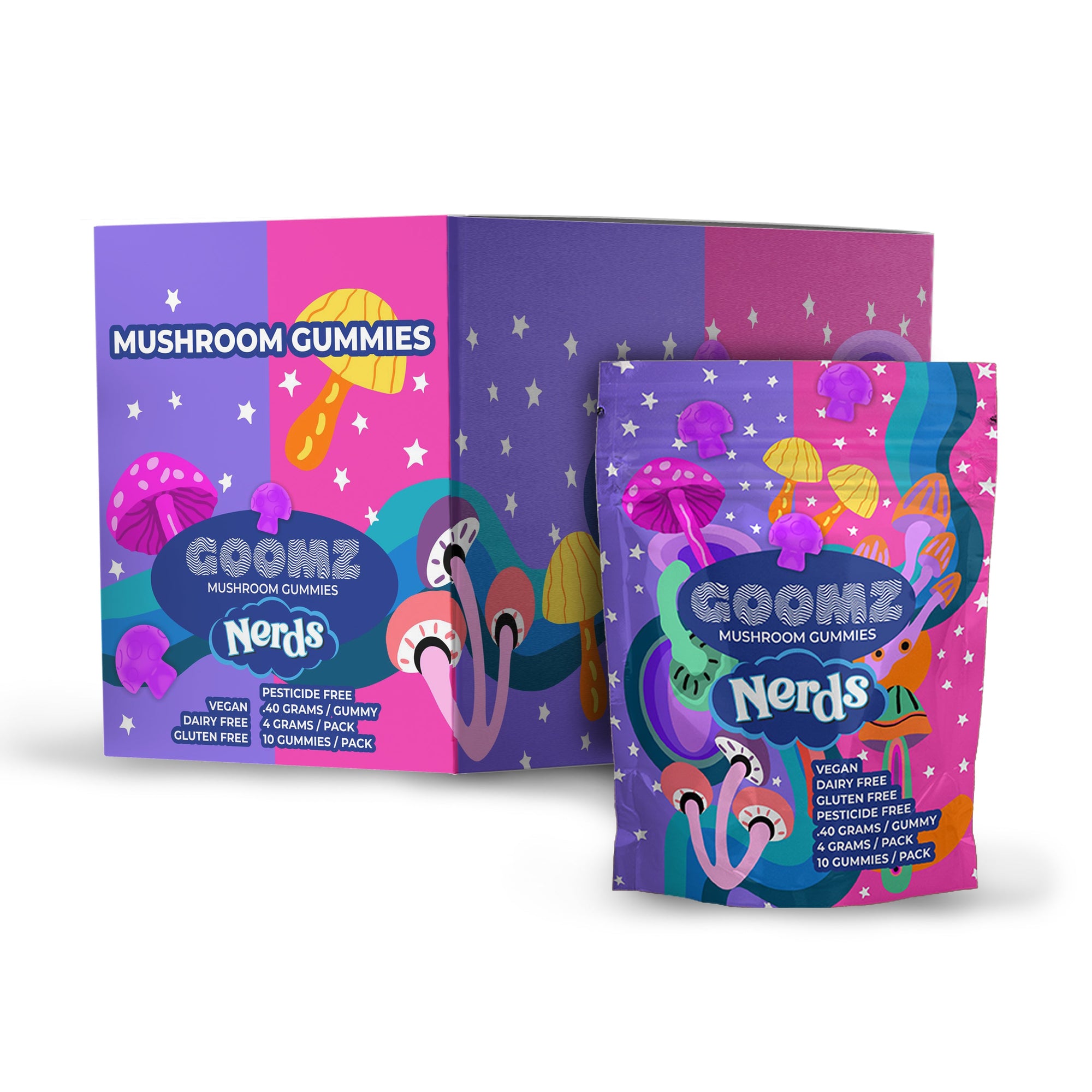 new goomz mushroom gummies nerd flavor