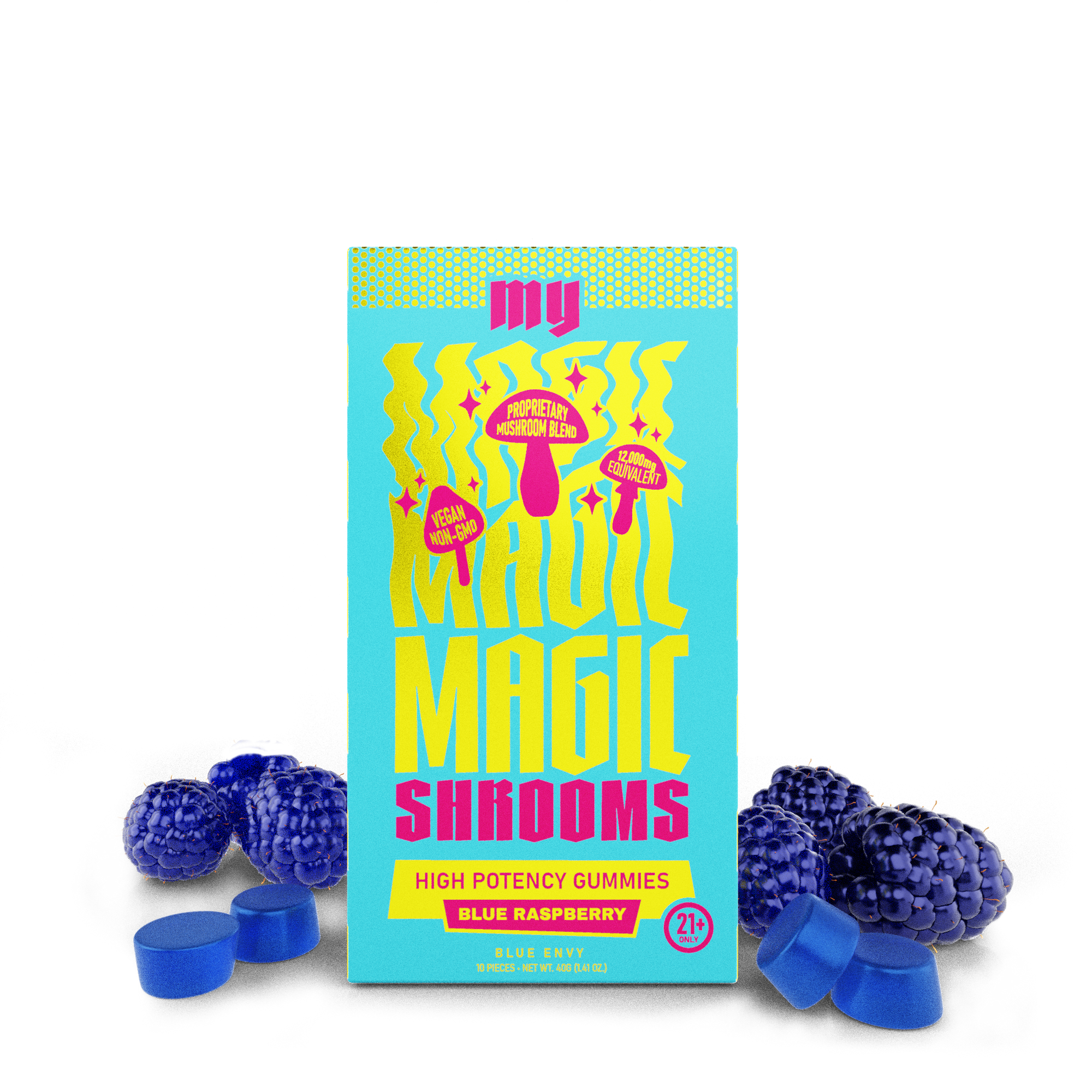 My Magic Shrooms High Potency Gummies Blue Raspberry