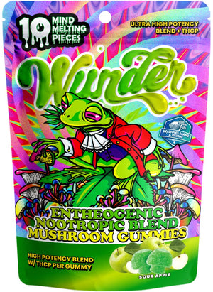 Wunder Ultra High Potency Blend Entheogenic Nootropic Blend Mushroom Gummies 10 pack plus THC-P THCP