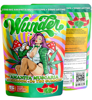 Wunder Amanita Muscaria Mushroom Gummies + D9 THC