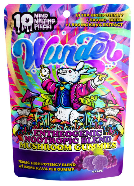 Wunder Entheogenic Nootropic Blend Mushroom Gummies 7500mg